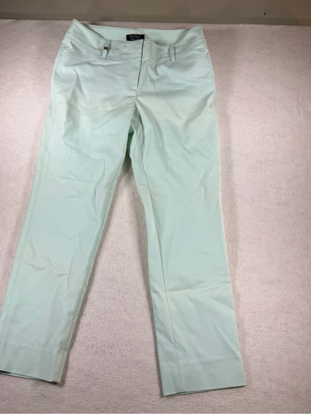 White House Black Market Perfect Form Slim Ankle Pants Mint Green 6R